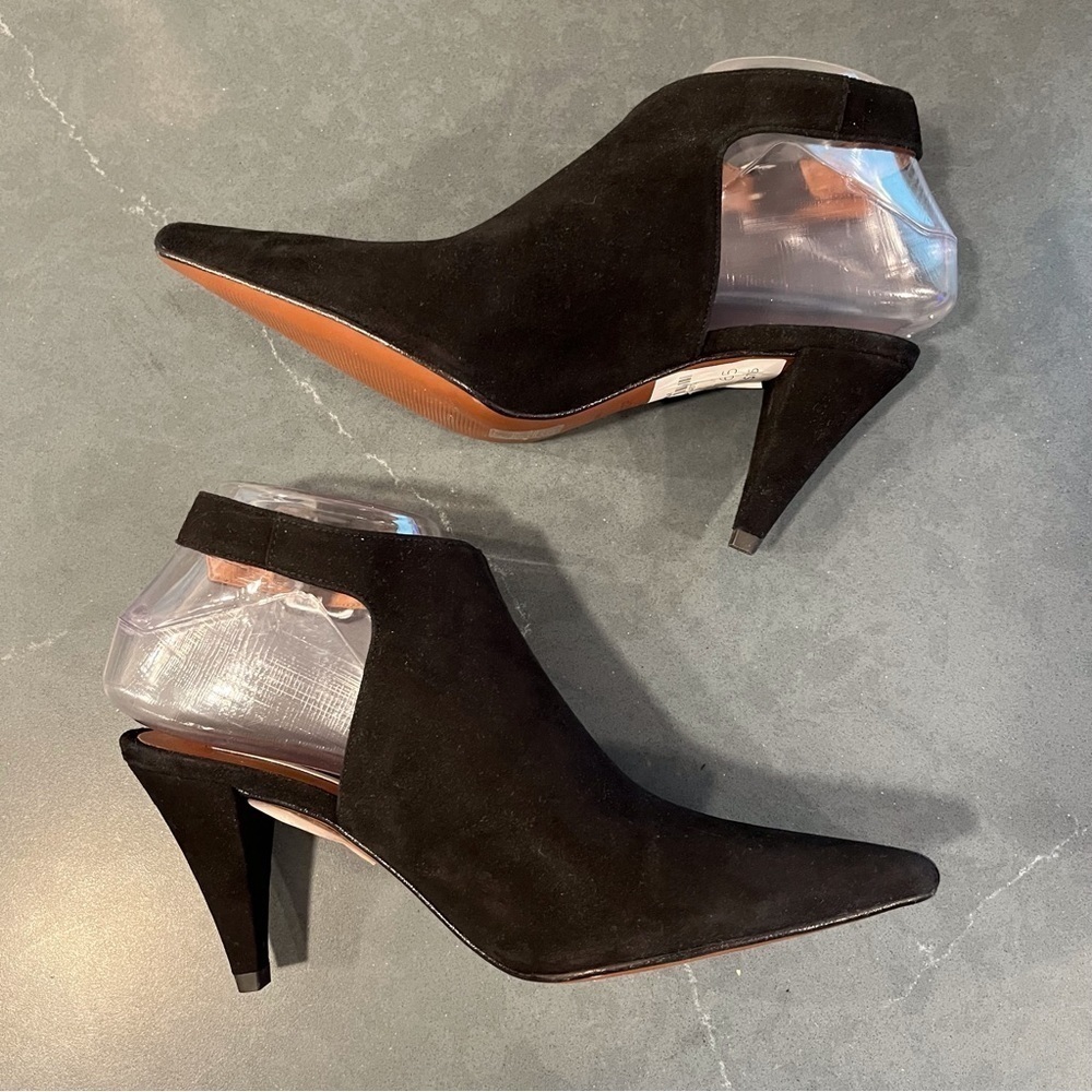 NEW Topshop sz 6.5 Jest black suede pointy heels - Picture 10 of 15